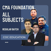 CMA Foundation All Subjects Combo | Regular Batch by COC Education | For Dec 25 & Onwards Exams